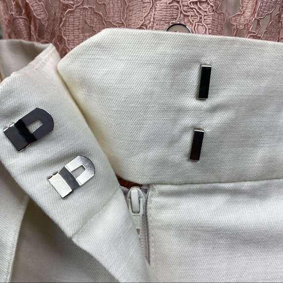 Zara Women’s White Cotton Linen Belted Pleated Midi Skirt with Pockets + Slit S - Picture 5 of 13